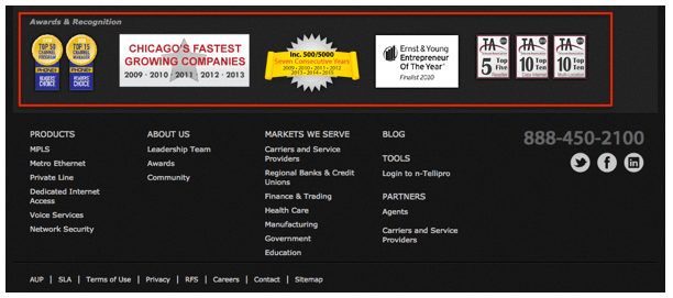 設計完美的網站頁腳 設計完美的網站頁腳